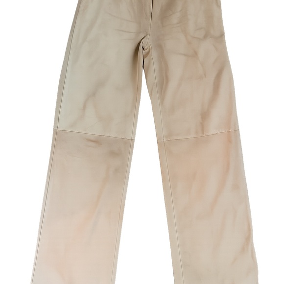 Retro Marni Made In Italy Suede Leather Color Block Pants Size 8 - Picture 2 of 10